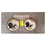 Pair of Old Butter Nut Coffee Lids