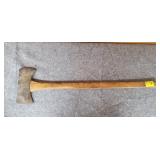 Vintage Double Bladed Axe - Marked PLUMB - Oak