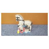 Large Chalkware Carnical Horse 11 1/2 inches Tall