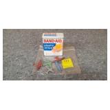 Vintage Bandaid Tin with 4 Metal Airplanes & 1