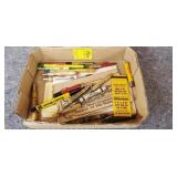 Flat of Misc Vintage Itmes, SD Bullet Penicils,