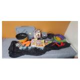 Tub Full of Halloween Decorations & Costumes