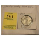1943 Silver Walking Liberty Half Dollar