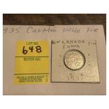 1935 Canadian Nickel Pine
