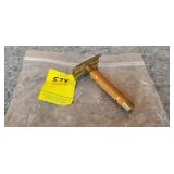Vintage Gold Tone Safety Razor Made in USA