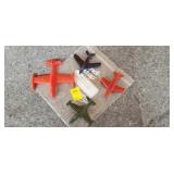 4 Vintage Military Toy Jets Marked Made in USA