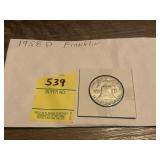1958D Franklin Half Dollar - Silver