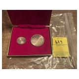 1964 Tokyo Olympics Silver Coin Set, 1000 Yen &