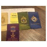 Lot of 5 Lodge Old Silk Tobacco Ribbons