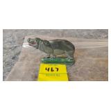 Vintage Lead Hippopotamus