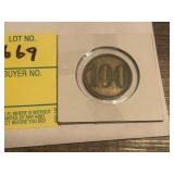 German Reich Token 100 Marked L. S.