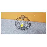 Scary Metal Halloween Spider in a Web 9 inches