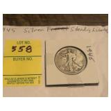 1945 Standing Liverty Half Dollar - Silver