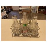 Vintage Crate w/Milk Bottles