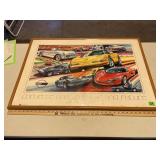 Framed Corvette Poster