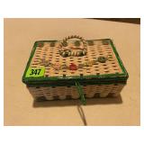 Vintage Sewing Basket w/Contents