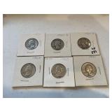 (6) Silver Quarters