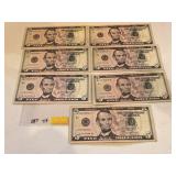 (7) $5 Star Notes
