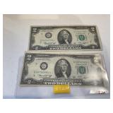 (2) $2 Star Notes