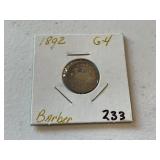1892 Barber Dime