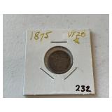 1875 Seated Liberty Dime