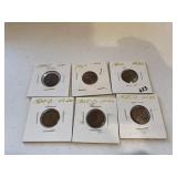 (6) Wheat Pennies