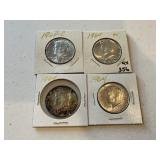 (4) 1964 Kennedy Half Dollars