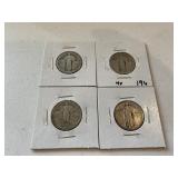 (4) Standing Liberty Quarters