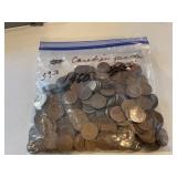 Bag of 1960s Canadian Pennies
