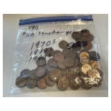 1970s-90s Canadian Pennies
