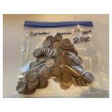 Bag of Canadian Pennies