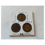 (3) Wheat Pennies