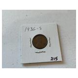 1936 S Wheat Penny