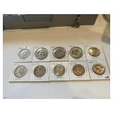 (10) 40% Kennedy Half Dollars