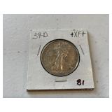 1939 D Walking Liberty Half Dollar