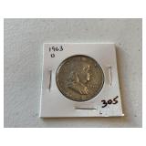 1963 D Franklin Half Dollar