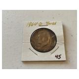1964 D Kennedy Half Dollar Toned