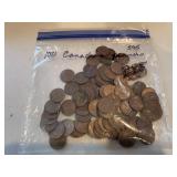 Bag of Canadian Pennies