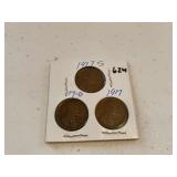 (3) Wheat Pennies
