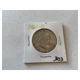 1961 D Franklin Half Dollar