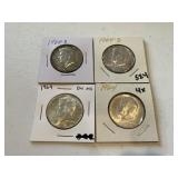 (4) 1964 Kennedy Half Dollars