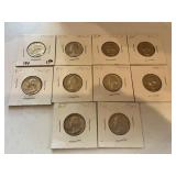 (10) 1964 & 1964D Quarters