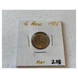 1985 5 Pesos Mexican Coin