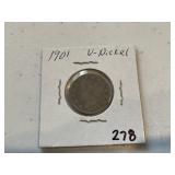 1901 V Nickel