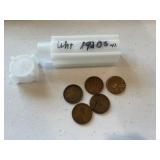 (5) 1920s Wheat Pennies