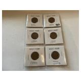 (6) Wheat Pennies