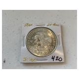 25 Pesos Silver Mexican Coin
