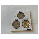 (3) Mercury Dimes