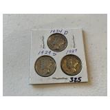 (3) Mercury Dimes