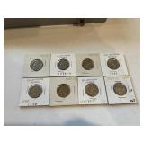 (8) 1940s Nickels